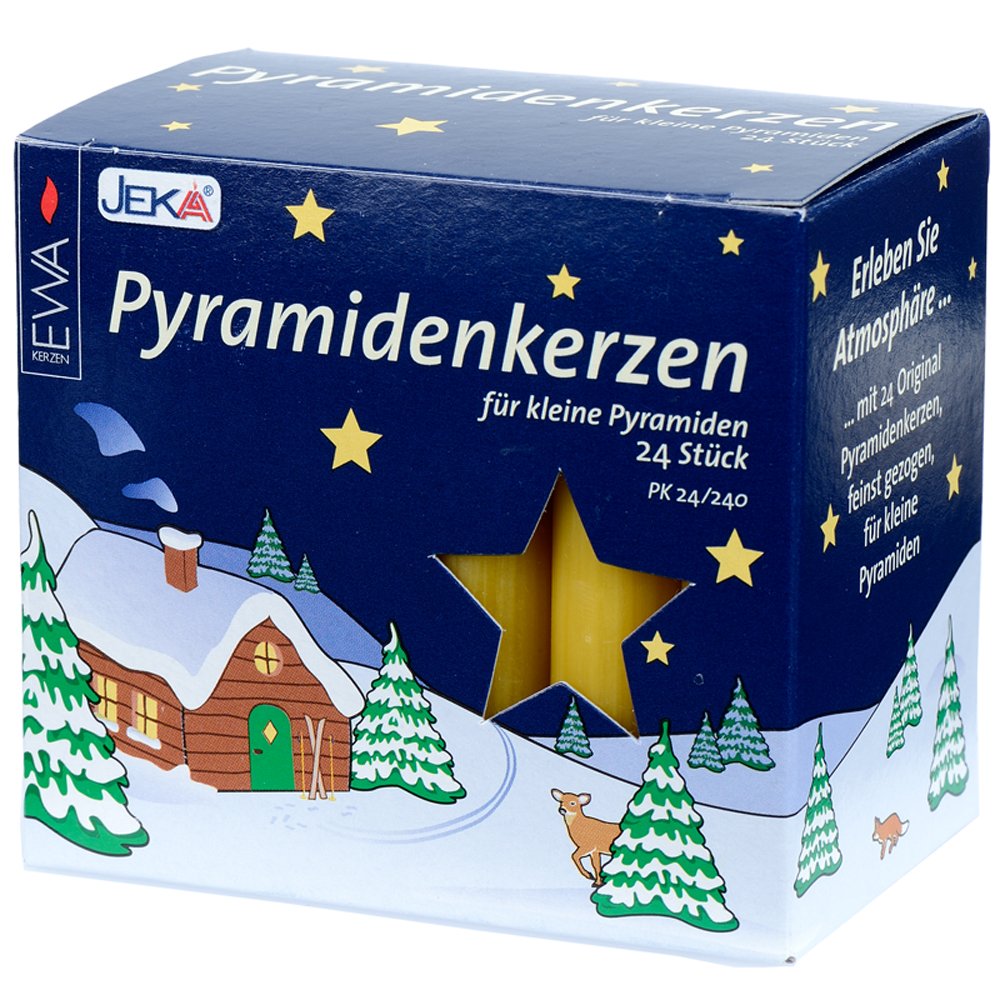 Idena Pyramidenkerze 24 Stück, 14 X 70mm Rot