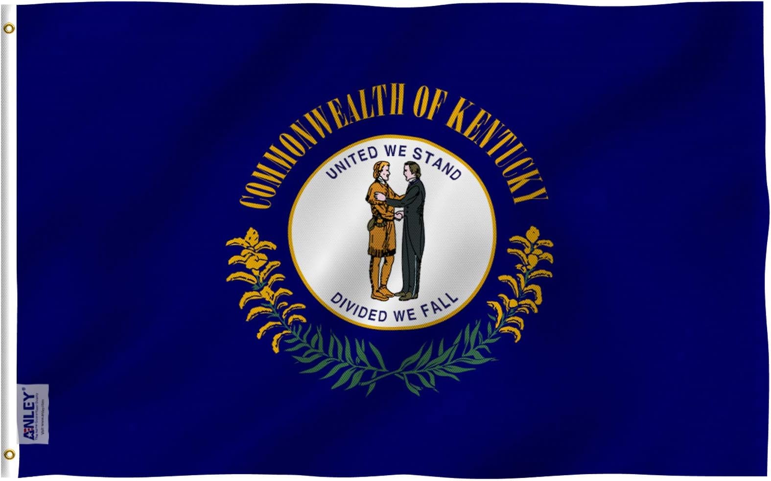 ANLEY Fly Breeze 3x5 Foot Kentucky State Flag - Vivid Color and UV Fade Resistant - Canvas Header and Double Stitched - Kentucky KY Flags Polyester with Brass Grommets 3 X 5 Ft