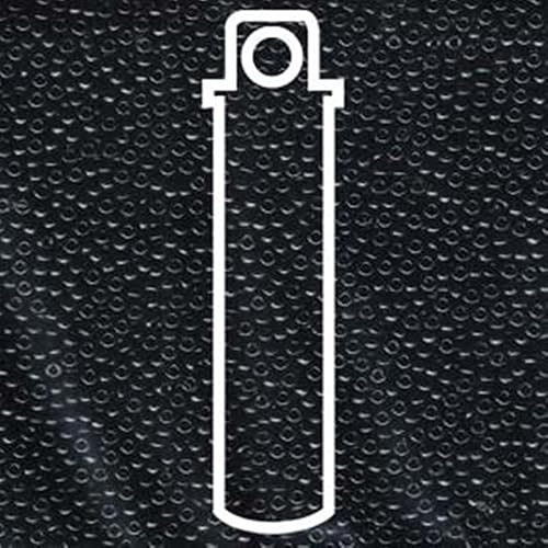 Miniatura 2 de Cuentas de vidrio redondas japonesas de Miyuki opacas negras 110 de aproximadamente 085oz de 5 pulgadas