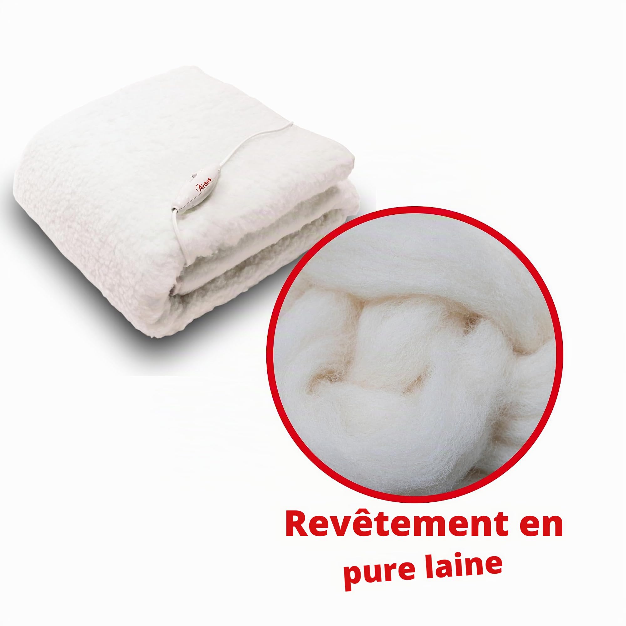 ARDES - AR415 Chauffe-Matelas Une Place et Demie Électrique MORPHEO - Couverture Chauffante Température Réglable - Surmatelas Chauffant Électrique 1 Place et Demie