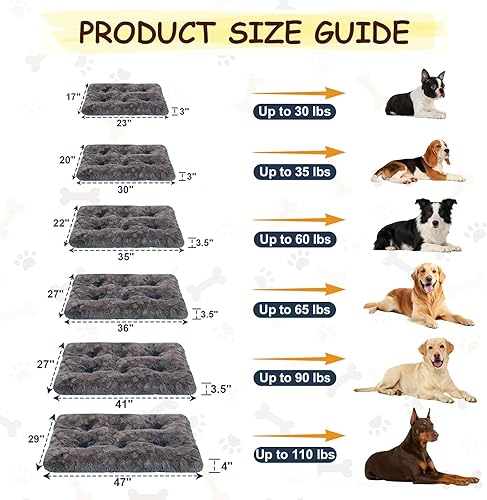 Miniatura 5 de Cama lavable para perros pequeños a grandes, cama calmante y antiansiedad para perros medianos, camas jaulas de piel sintética de lujo, cómoda y