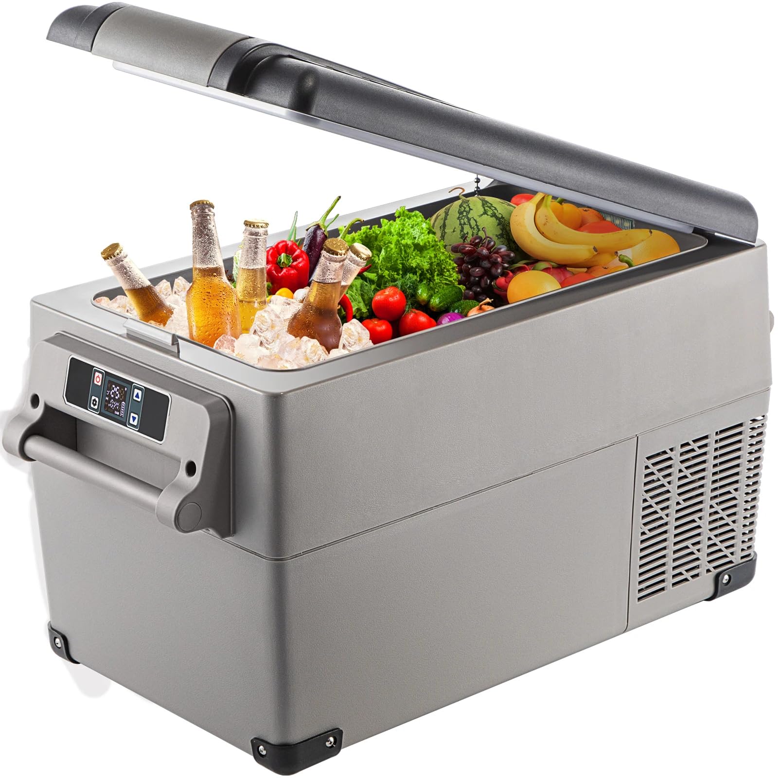 Glacière électrique, 35 L Frigo, 12 V et 230 V congélateur pour Voiture, Camion, Camping-Car, Bateau et Prise de Courant Réfrigérateur Compresseur Voiture