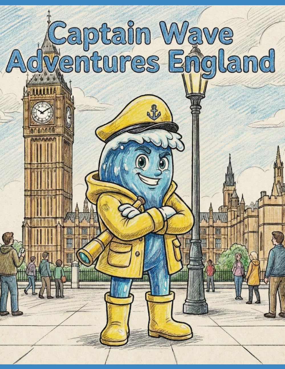 Captain Wave Adventures: England: A fun colouring book for kids ages 4-8 featuring London landmarks and British culture