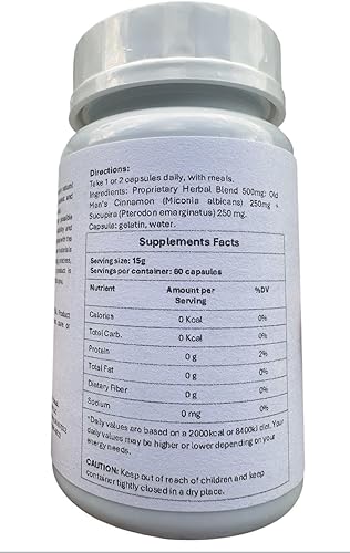 Miniatura 5 de Status Verde Canela de Velho + Sucupira 500 mg (60 cápsulas) Vitaminas a base de plantas