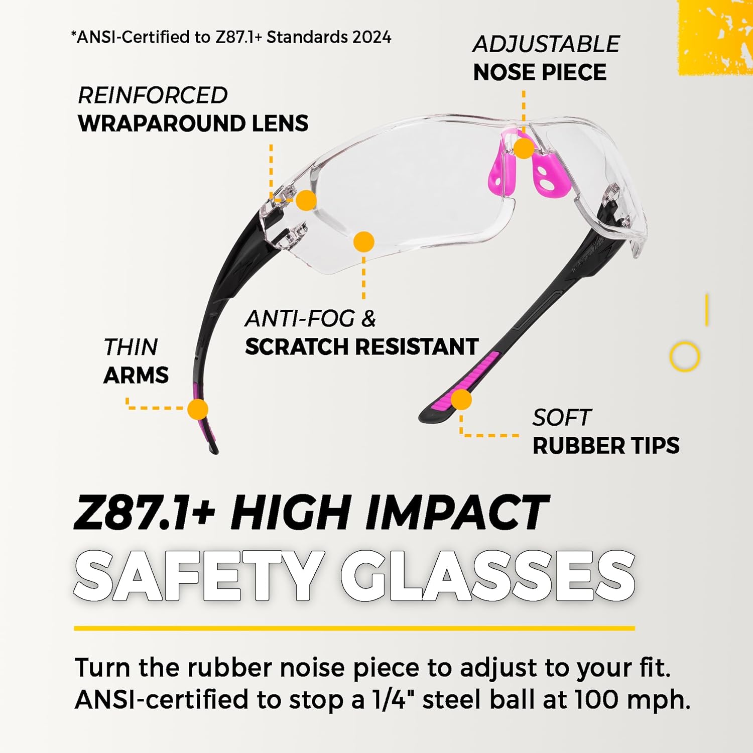 TradeSmart Complete Shooting Eye and Ear Protection: Electronic Earmuffs for Shooting, Range Glasses & Hard Carrying Case - Image 4