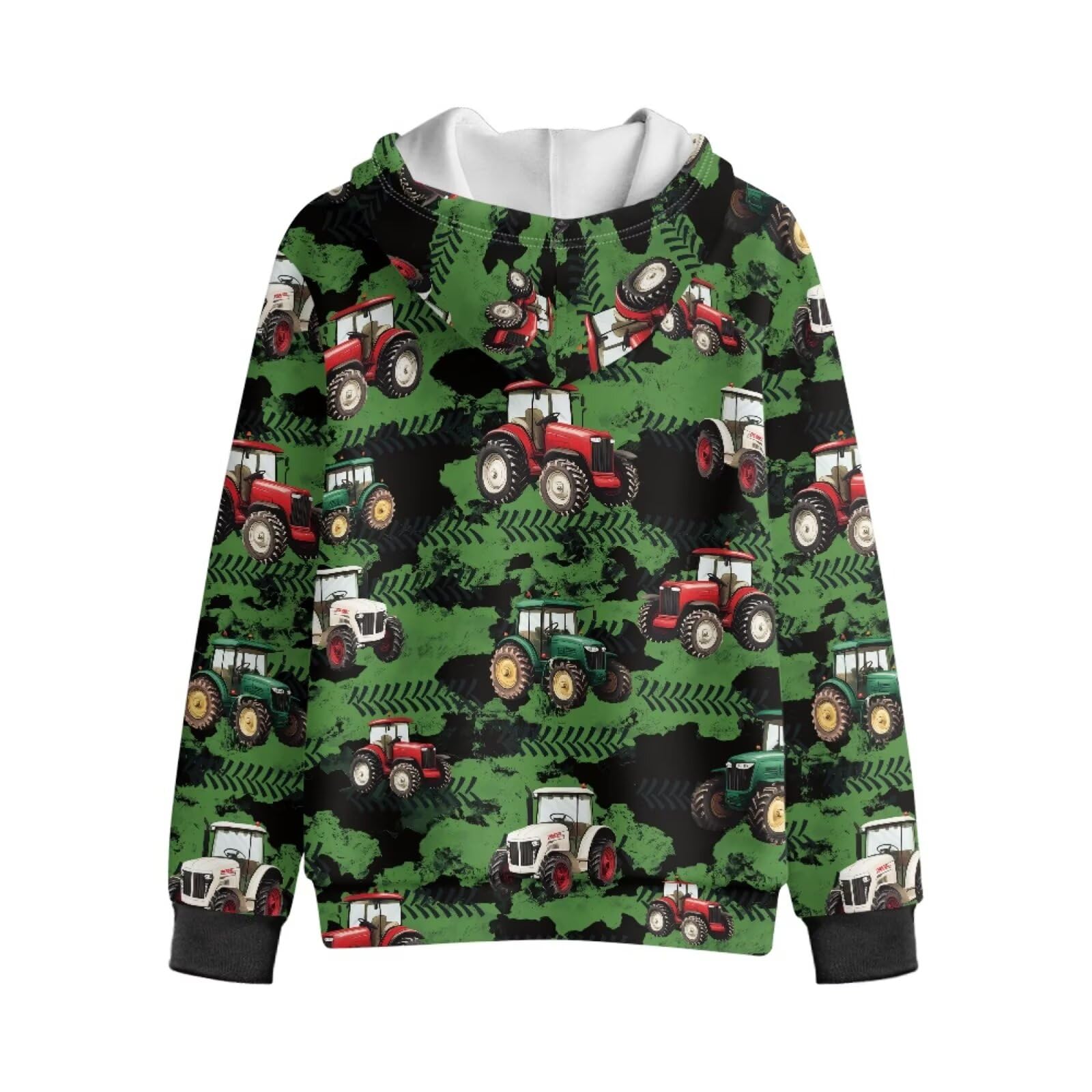 Coloranimal Pynewomyt - Sudadera con capucha y cremallera para niños de 6 a 13 años, de manga larga, con capucha, forro polar, con bolsillos