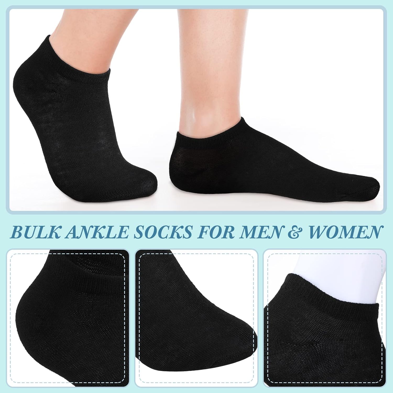 Tarpop 200 Pairs Low Cut Ankle Socks Bulk for Women Men Thin Breathable Casual Socks Pack for Unisex Homeless Charity Event