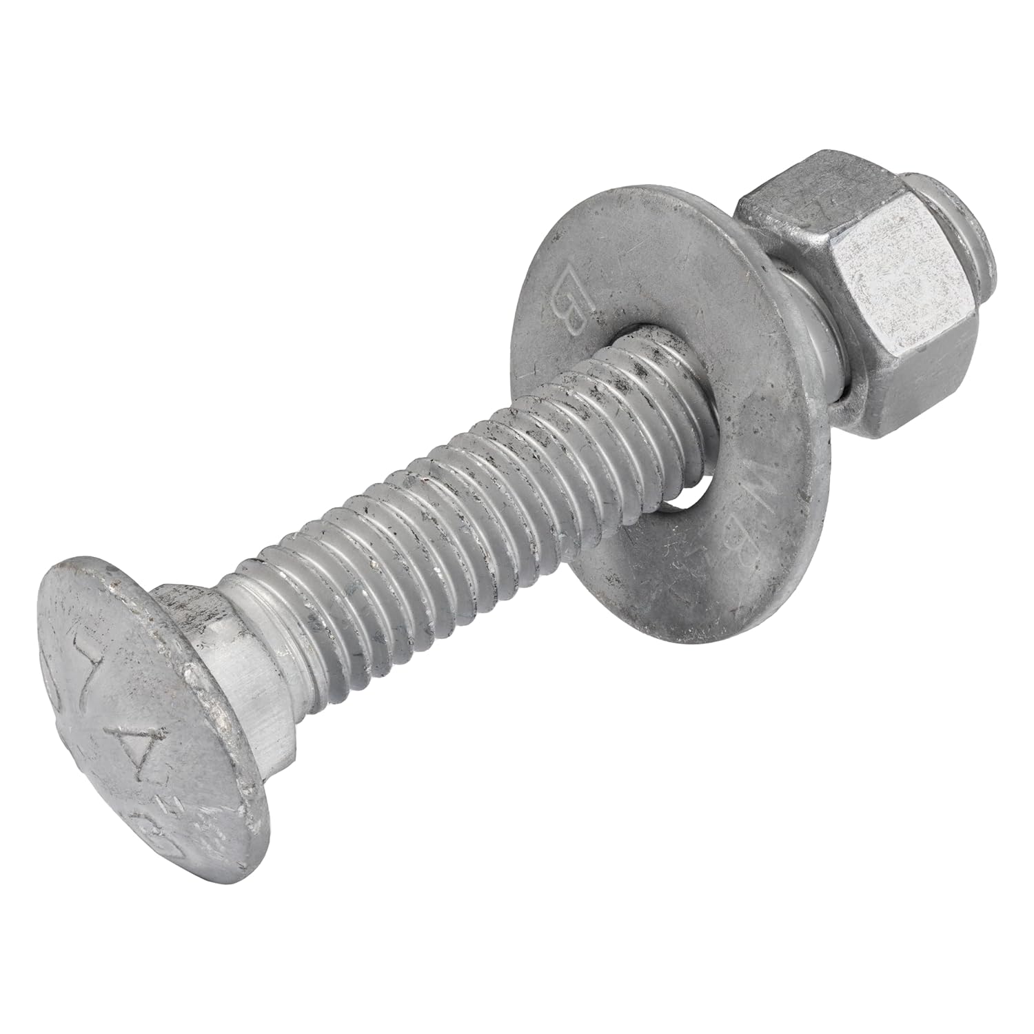 1/2" x 3" (25 pack) Galvanized Carriage Bolt Kit, Hot Dip Galvanized for Exterior Use by Makers Bolt 1/2 x 3