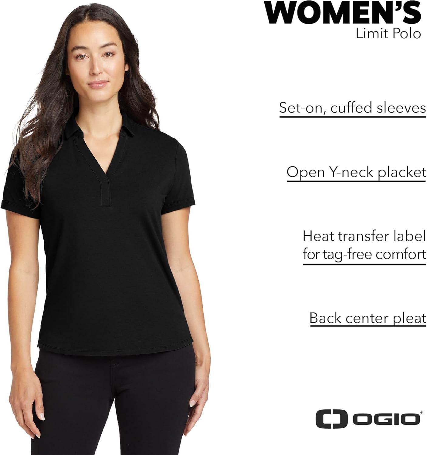 OGIO Women's Limit Polo | Moisture Wicking Polo Shirt, Short Sleeve Collared Shirt for Work & Golf - Image 3