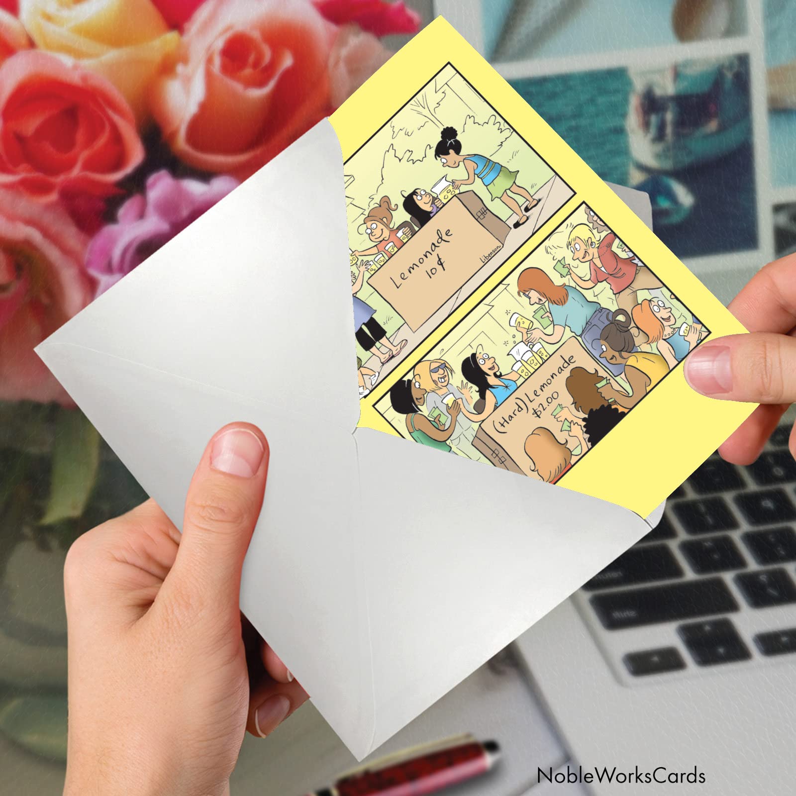 NobleWorks Lustige Geburtstagskarte Für Mama – 'Mom Crushing It' Mit Umschlag, 12,7 X 17,8 Cm, Für Söhne
