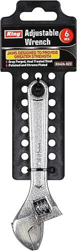 KING Llave ajustable, pulida y cromada (6 pulgadas)