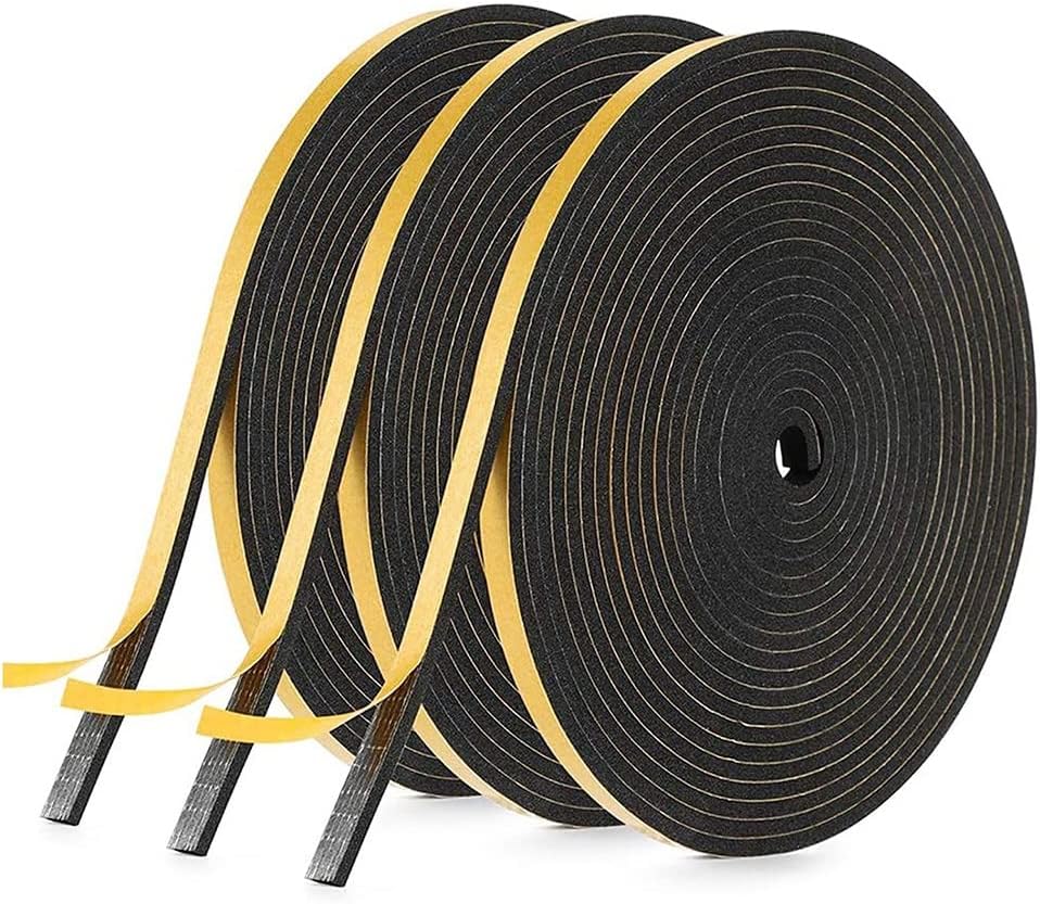 Foam Tape, Strong Adhesion EVA Black Sponge Foam Rubber Tape Anti-Collision Seal Strip, for Home Accessories Boxes Foam Seal Tape(Thickness 2mm -5m,30mm)