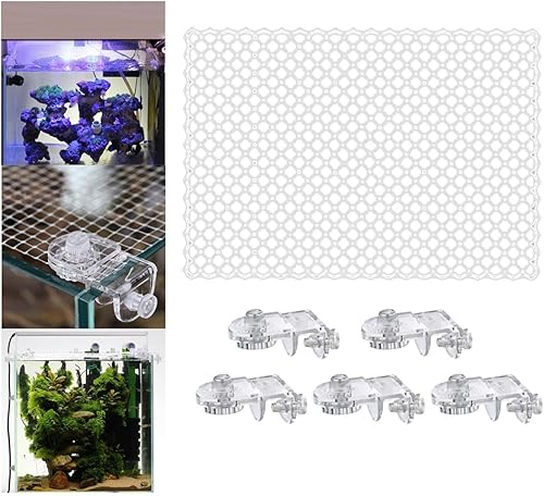 Miniatura 6 de Red de pantalla de acuario para acuario, pantalla anti-escape, fácil de instalar, red de repuesto, malla resistente, malla de aire duradera, red de