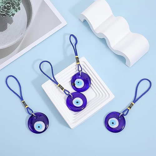 Miniatura 7 de 4 piezas de dije colgante de ojo turco para automóvil, amuleto de decoración de ojo turco de buena suerte y protección para automóvil, hogar y