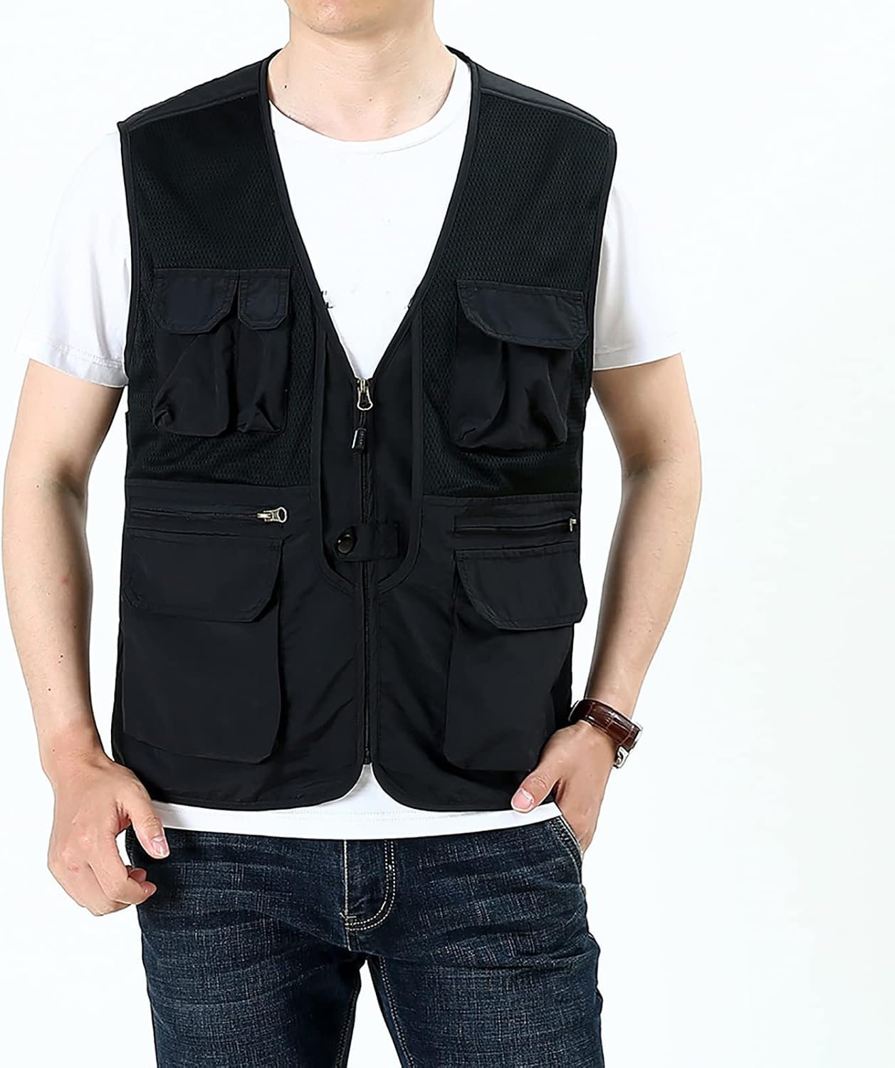Men's Fishing Vest Outdoor Jacket With 