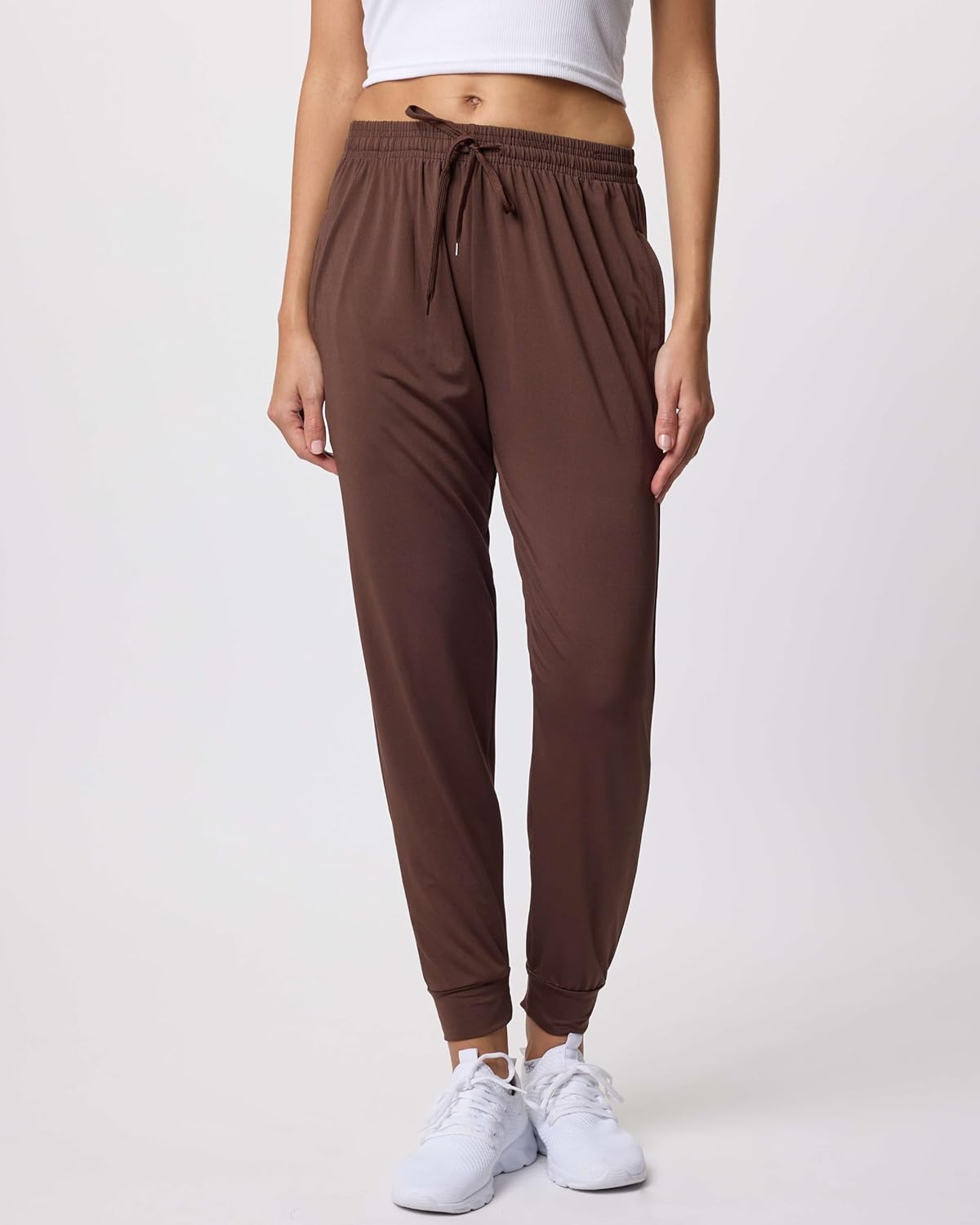 Real Essentials 3 Pack: Womens Dry-Fit Active Athletic Joggers Yoga Lounge Pants - Drawstring (Available in Plus Size) - Image 2