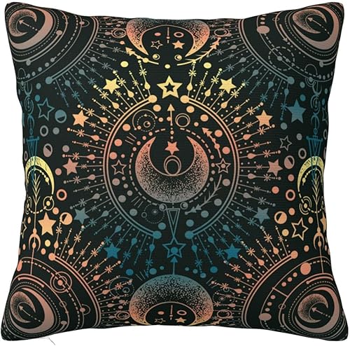 YIPOCH Celestial Vision- Fundas de almohada de 12 x 12 pulgadas, fundas de cojín decorativas para sofá, fundas de almohada para cojines de sala,