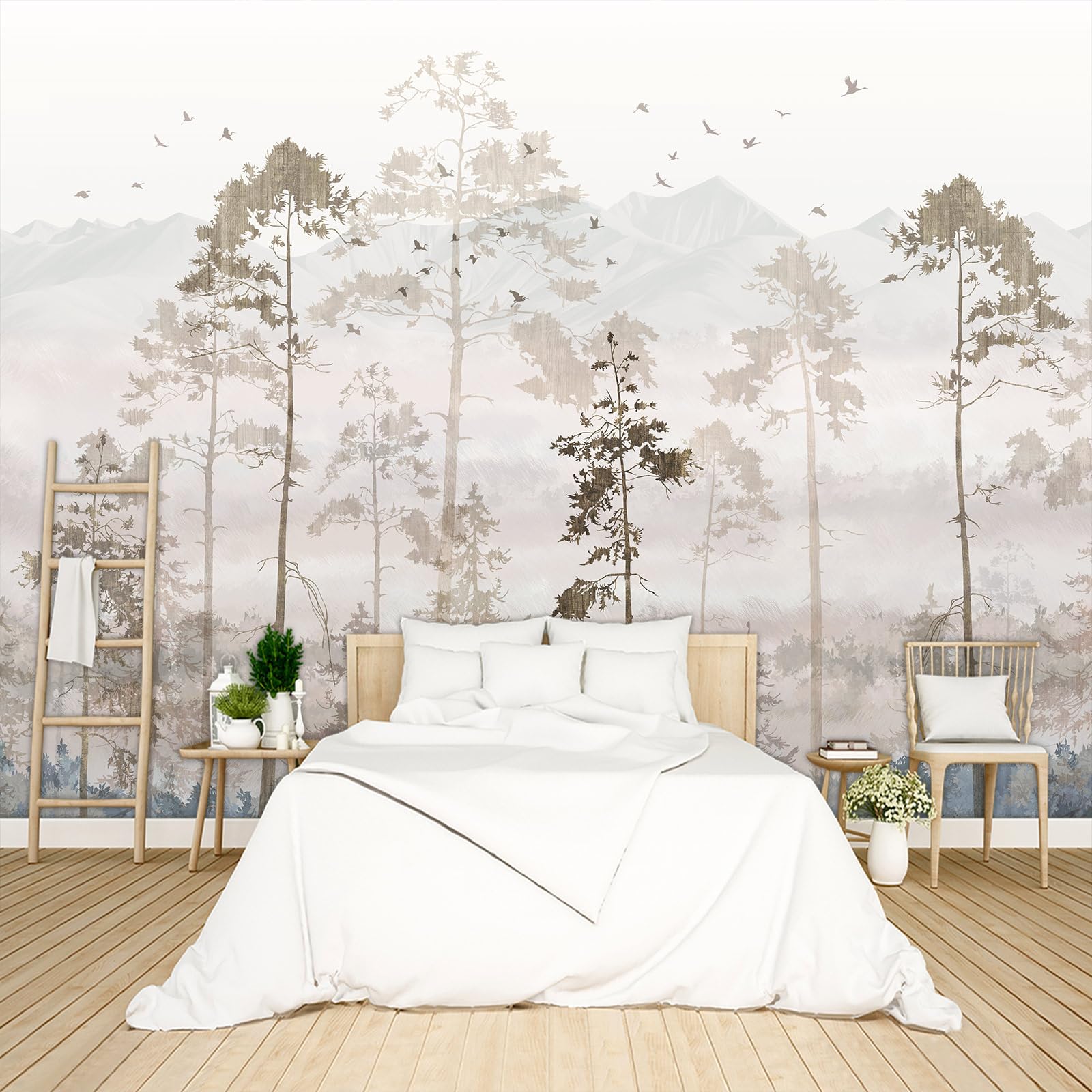 BZHXBZ Abstract Forest Wall Mural