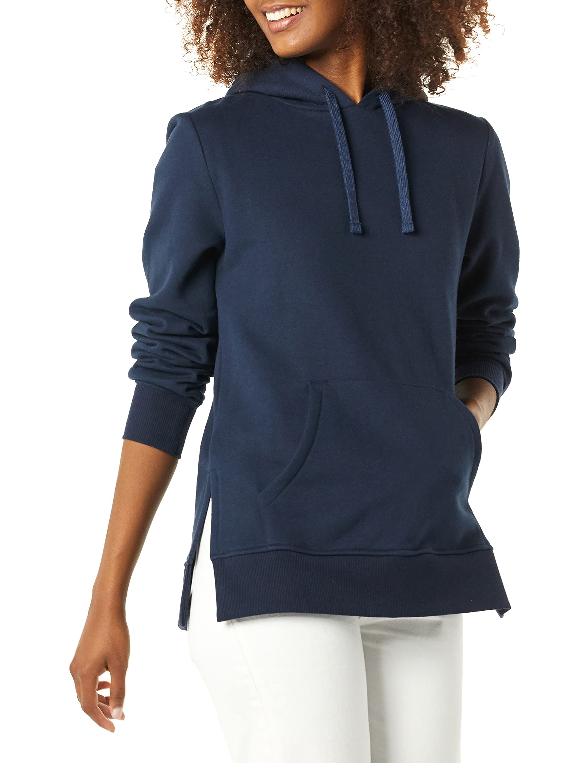 Amazon EssentialsWomen's French Terry Hooded Tunic Sweatshirt