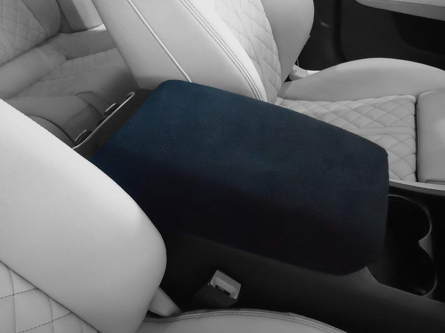 Car Console Covers Plus Handmade in USA Designed for Nissan Frontier 2005-2021 Fleece Auto Armrest Center Console Cover Protector Black