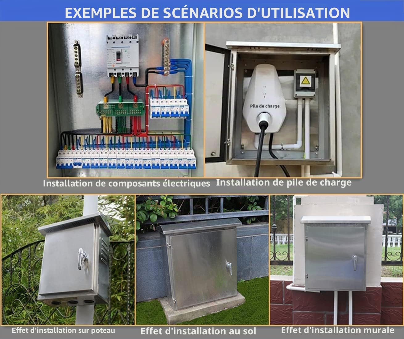 Coffret Electrique Etanche Extérieur en Acier Inoxydable, Cache Compteur Electrique Mural, Convient aux Applications Intérieures et Extérieures (400x300x180 mm)