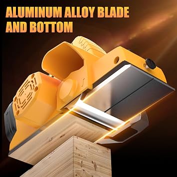 Cordless Handheld Planer Compatible with Dewalt 20V Battery (Tool Only), 15000RPM Power Motor, 3-1/4 Inch Electric Hand Wood Planer for Woodworking, Carpentry, and Home DIY