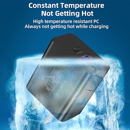 Miniatura 6 de Aporia - Cargador de pared tipo C y USB A de 20 W de 2 puertos con puerto QC 3.0/SCP USB-A y PD USB-C con carga rápida Entrega de energía | 100-240