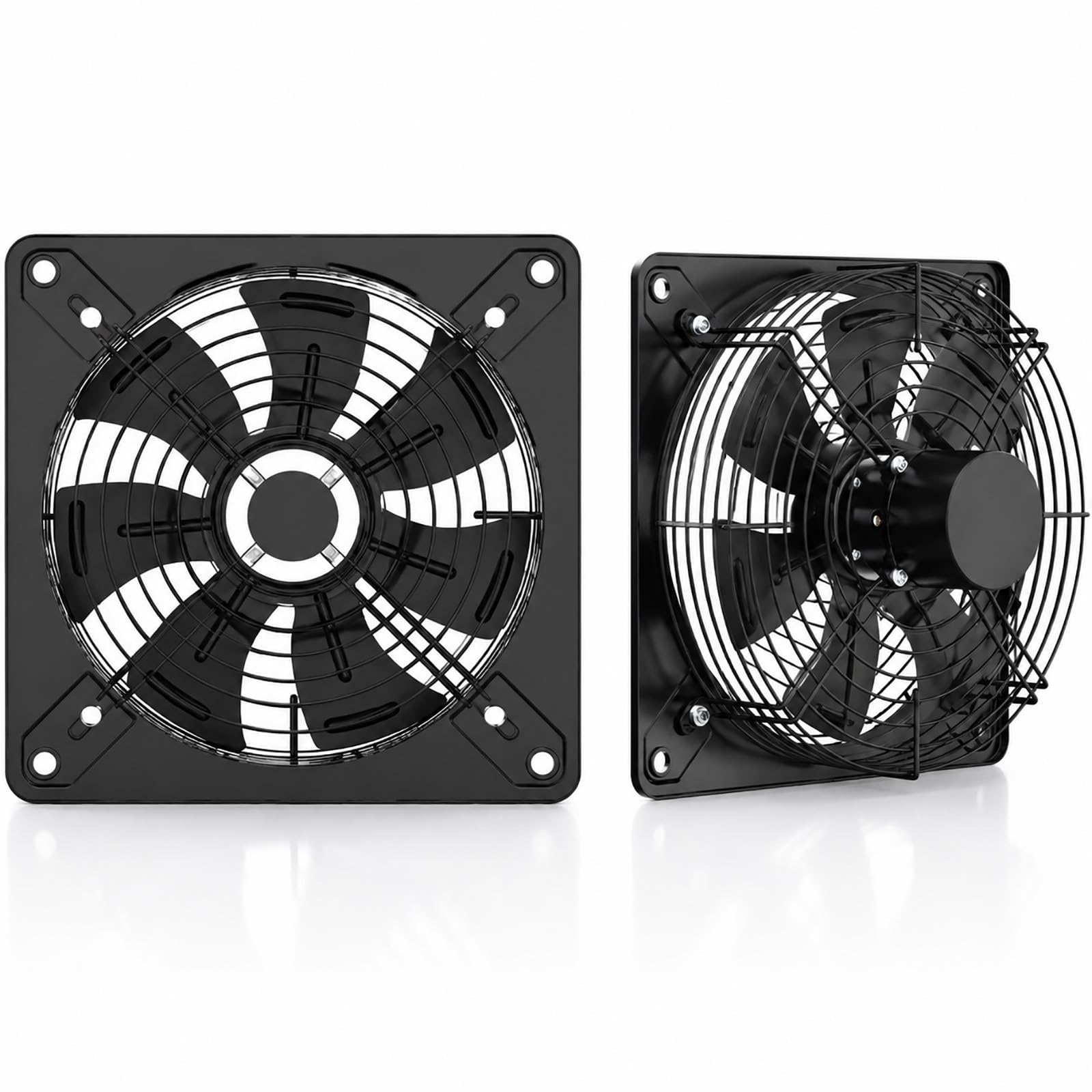 Extractor de Aire Industrial 1400 RPM con Motor de Cobre, Ventilador Metálico de Alta Resistencia con Doble Rejilla de Seguridad para Garaje, Taller, Almacén, Invernadero y Cocina 41cm/16.1in