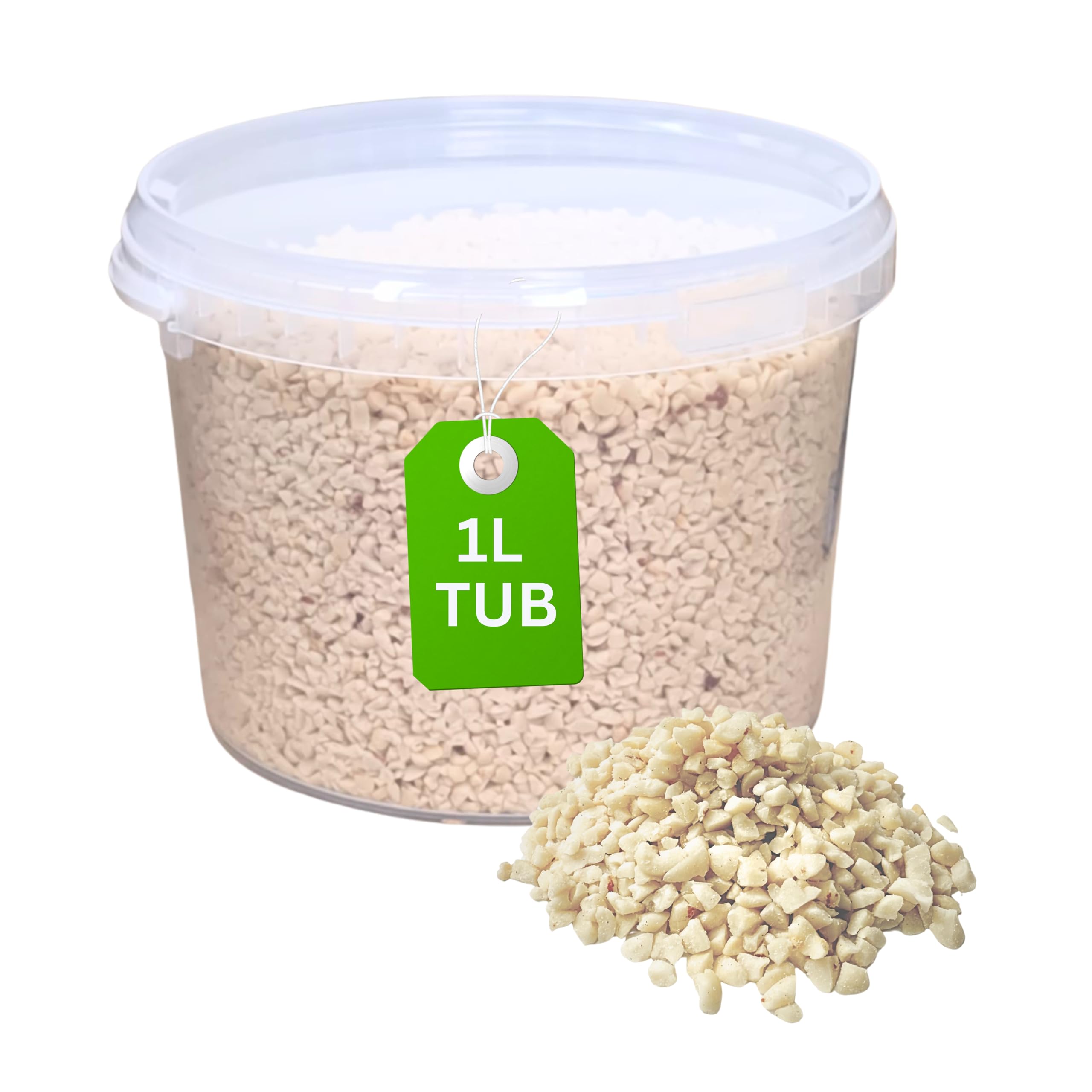 Premium Peanut Granules Wild Bird Food, Nuts Food for All Species, Natural High Energy Feed, No Mess Bird Food for All Birds (1L Tub, Peanut Granules) — image 1
