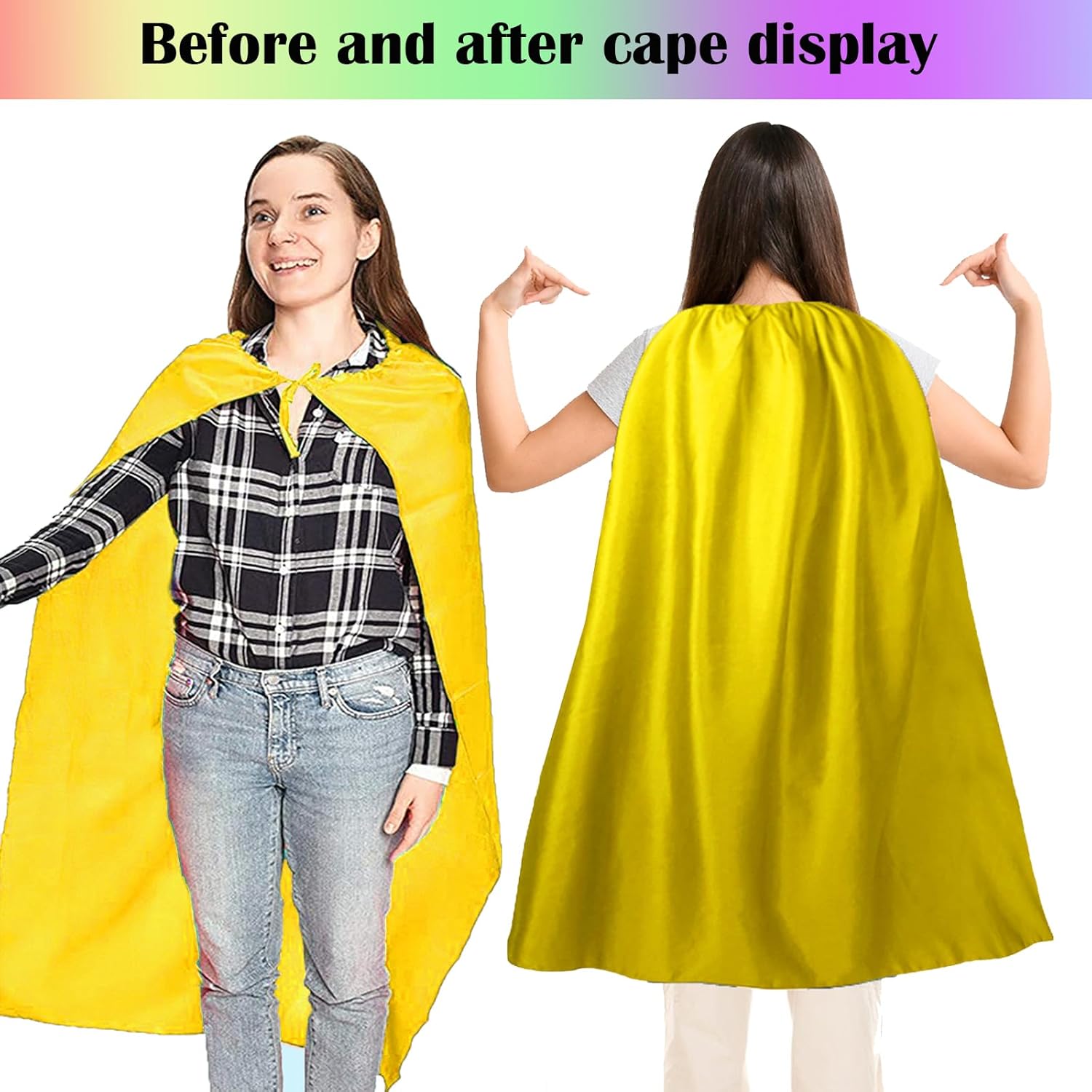 Adult Superhero Cape and Mask for Man and Woman - Halloween Vampire Capes Superhero Party Cape - Image 3