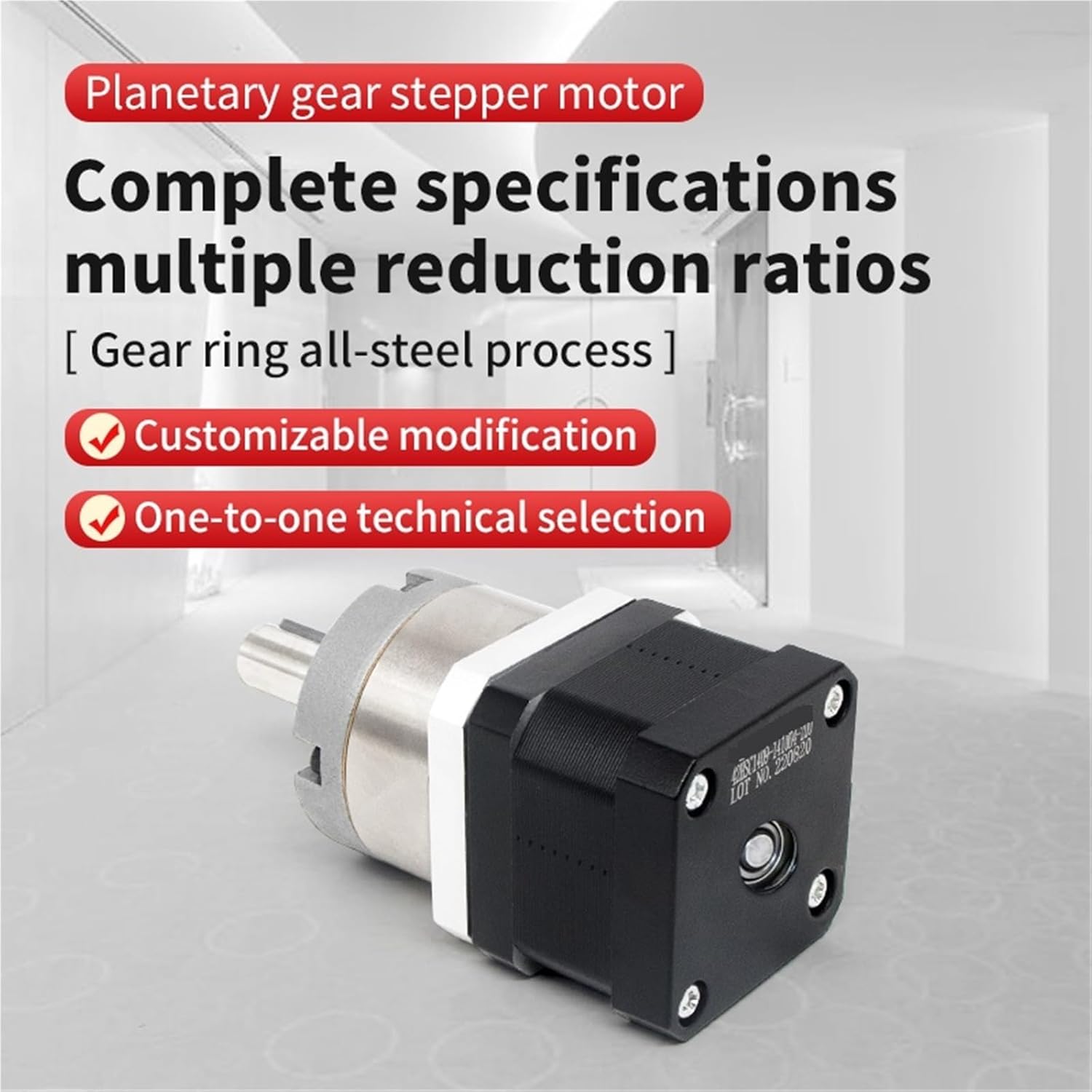 20mm Nema 8 Stepper Motors with Planetary Gearbox Holding Tq 15-30mN.m 0.5A/0.8A Ratio 1:3.7/5.2/14/19/27/51/71/100/139(Reduction Ratio 5.2,Driver-UM242(Pulse))
