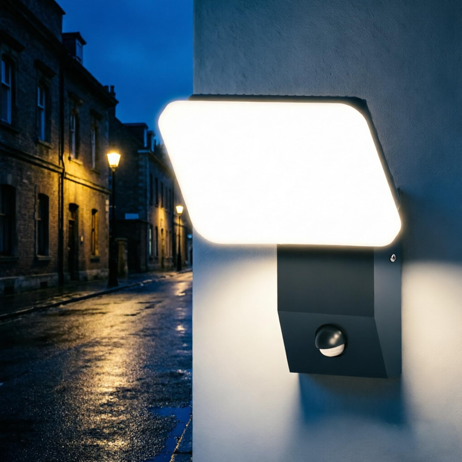 wowspeed Wall Lights Mains Powered with Remote Control, Motion Sensor Up Down Outside Light, Dusk to Dawn 3 Modes Security Lights, 3000K/4500K/6500K IP65 Waterproof Wall Lamp for Porch Patio Gate