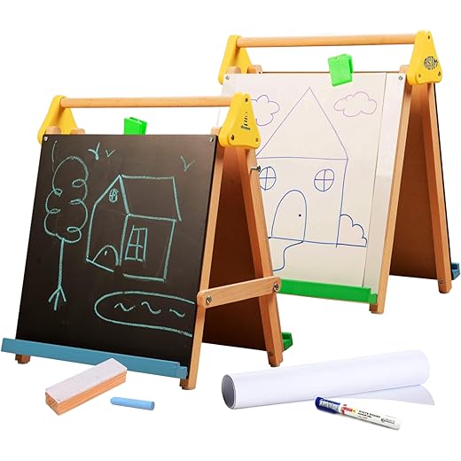 Shumee Wooden 3-in-1 Easel - Black & White Board