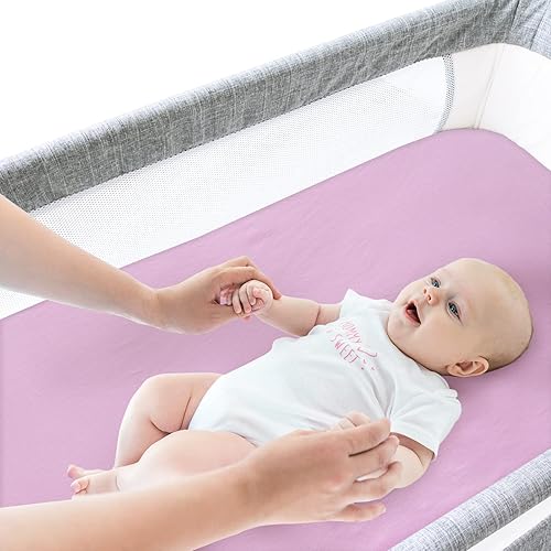 Miniatura 5 de Sábanas de moisés aptas para Halo Bassinest SwivelFlexGlide Sleeper y 4moms mamaRoo Sleep Moisés, 100% algodón, paquete de 2, sábana de moisés