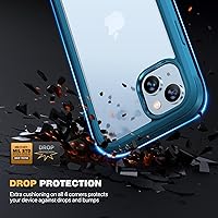 Vista 3 de Diaclara Designed for iPhone 15 Case, Full Body Rugged Case with Built-in Touch Sensitive Anti-Scratch Screen Protector, with Camera Lens Protector