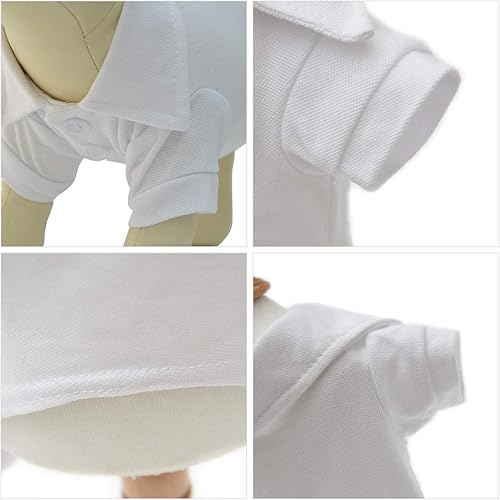 Miniatura 3 de lovelonglong Polo básico para perro, de algodón de primera calidad, camisetas tipo polo para perros grandes, medianos y pequeños, con cuello de dos