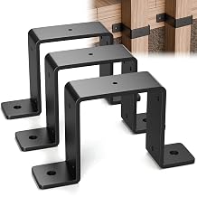 3 Pack 4x4 Strap Post Ties, Heavy Duty Post Brackets for Wood