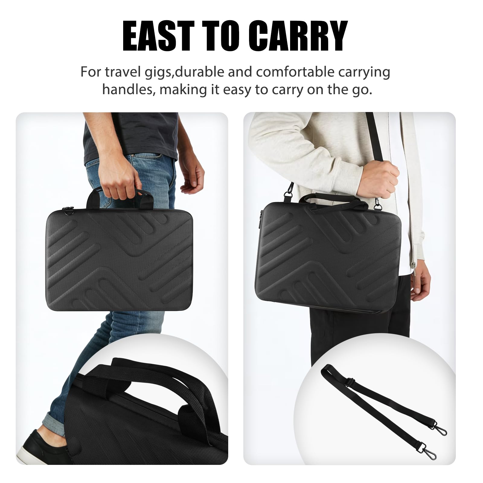 Custodia rigida da viaggio per lettore DVD portatile Boifout/Yoton/Pofoto da 17,5", per YOTON/PJGCWB 16,9"/15,5" POFOTO 15,6", borsa portaoggetti per accessori (solo custodia)