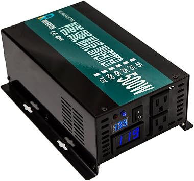 WZRELB LED Display Full Power Stable Performance 500W 24vdc to 120vac Pure Sine Inverter Power Converter, RBP50024B1