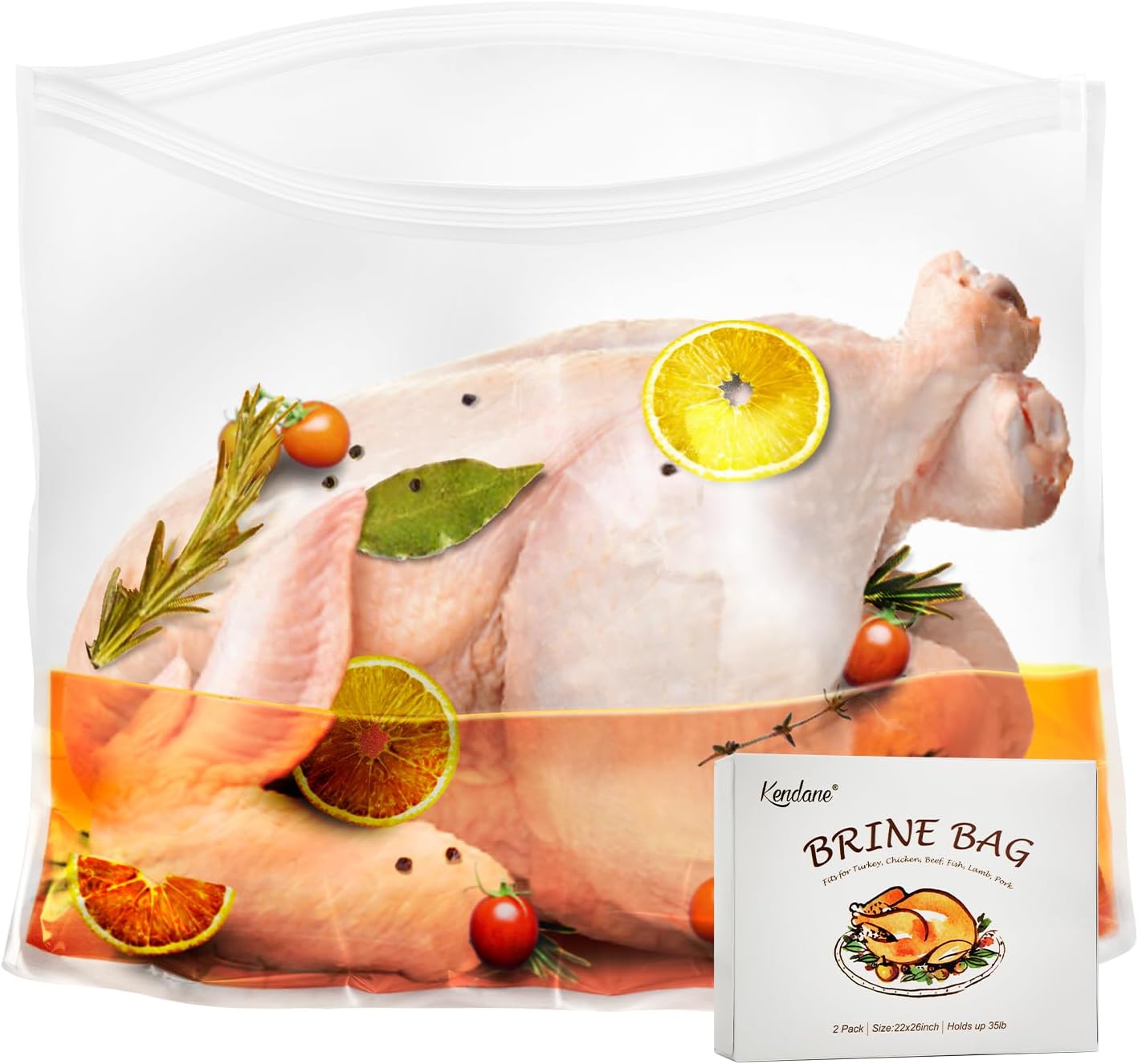 Brining Bags For Turkey, PEOUWNES 3 Pack 26"×22" Extra Large Turkey Brine Bag