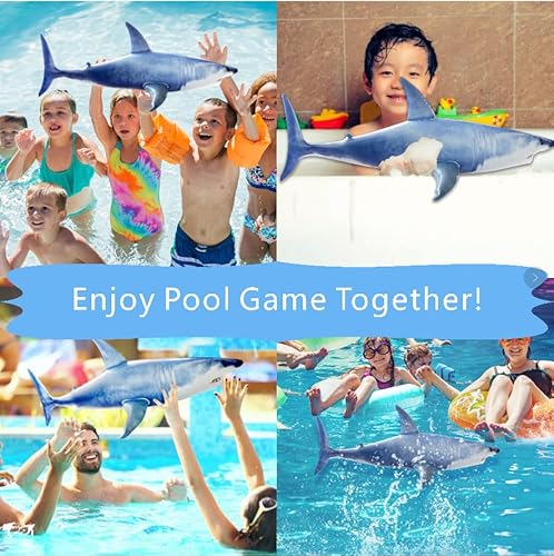 Ileisurely Large Inflatble Shark(Pack Of 3) Air Stuffed Plush Animal, 23-Inch Shark For Pool, Party Decoration, Supplies Favors, Birthday Gifts For Kids And Adults #TOP4