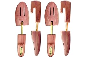 Cedar Shoe Trees for Men - Adjustable Shoe Shaper