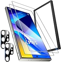 Vista 9 de LK 3 Pack para Protector de Pantalla Samsung Galaxy S23 Ultra [No es de Vidrio] [Soporte Desbloqueo por Huella Dactilar] Protector de Pantalla
