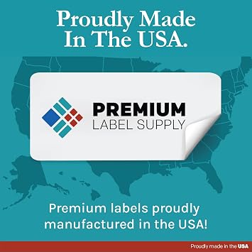 Premium Label Supply White Sticker Square Labels with Bleed 2 x 2 Laser/Inkjet Compatible (12 per Sheet), 100 Sheets 1,200 Total Adhesive Labels