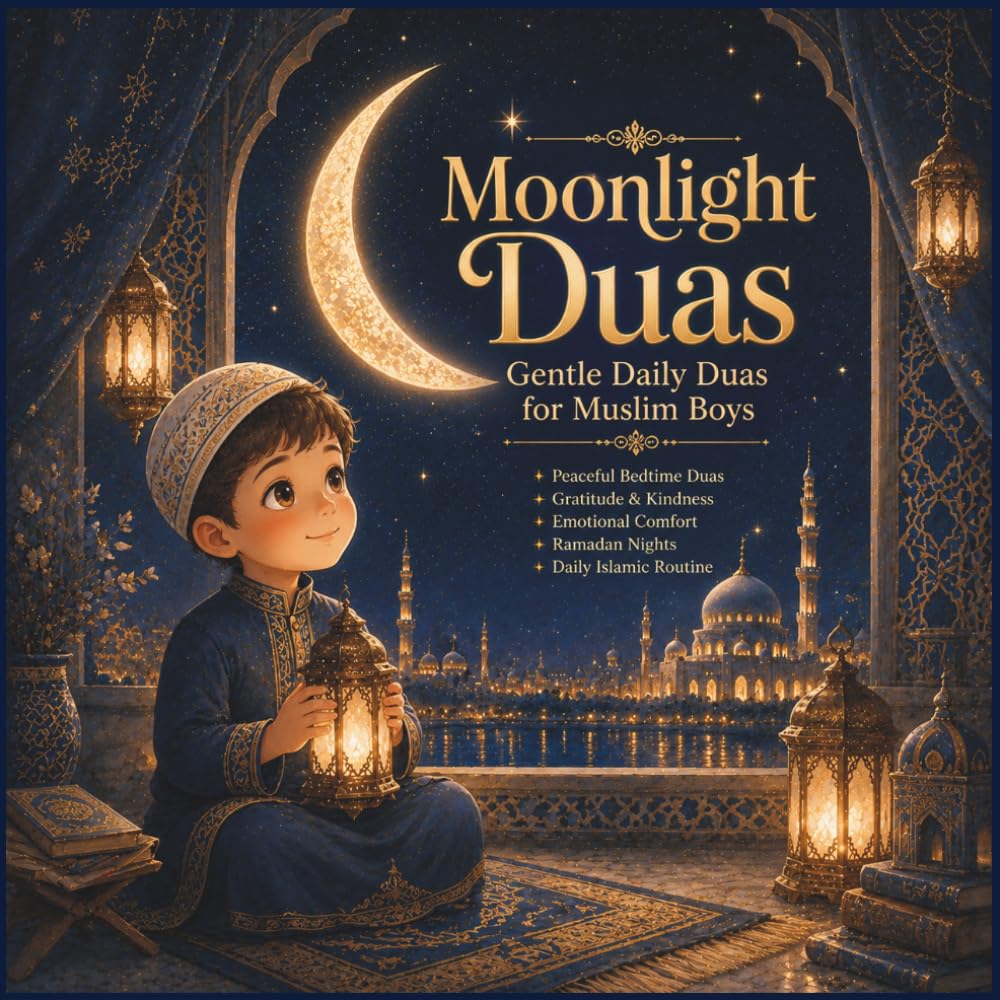 Moonlight Duas for Muslim Boys: Gentle Daily Duas, Bedtime Comfort, Ramadan Blessings, Gratitude & Peaceful Islamic Moments for Little Muslim Boys