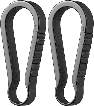TISUR Titanium Key Ring Hooks, Small Carabiner Keychain Clip,Mini Snap Keyring Key Organizer Key Chain