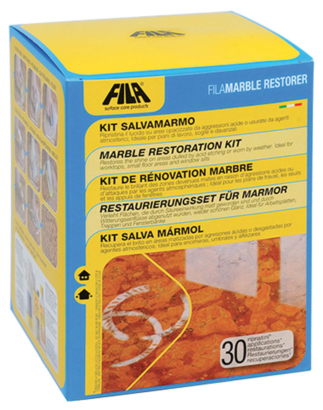 ARCKSTONE Fila FILAMarble Marble Restorer kit salva marmo per ripristino lucido pietre agglomerati