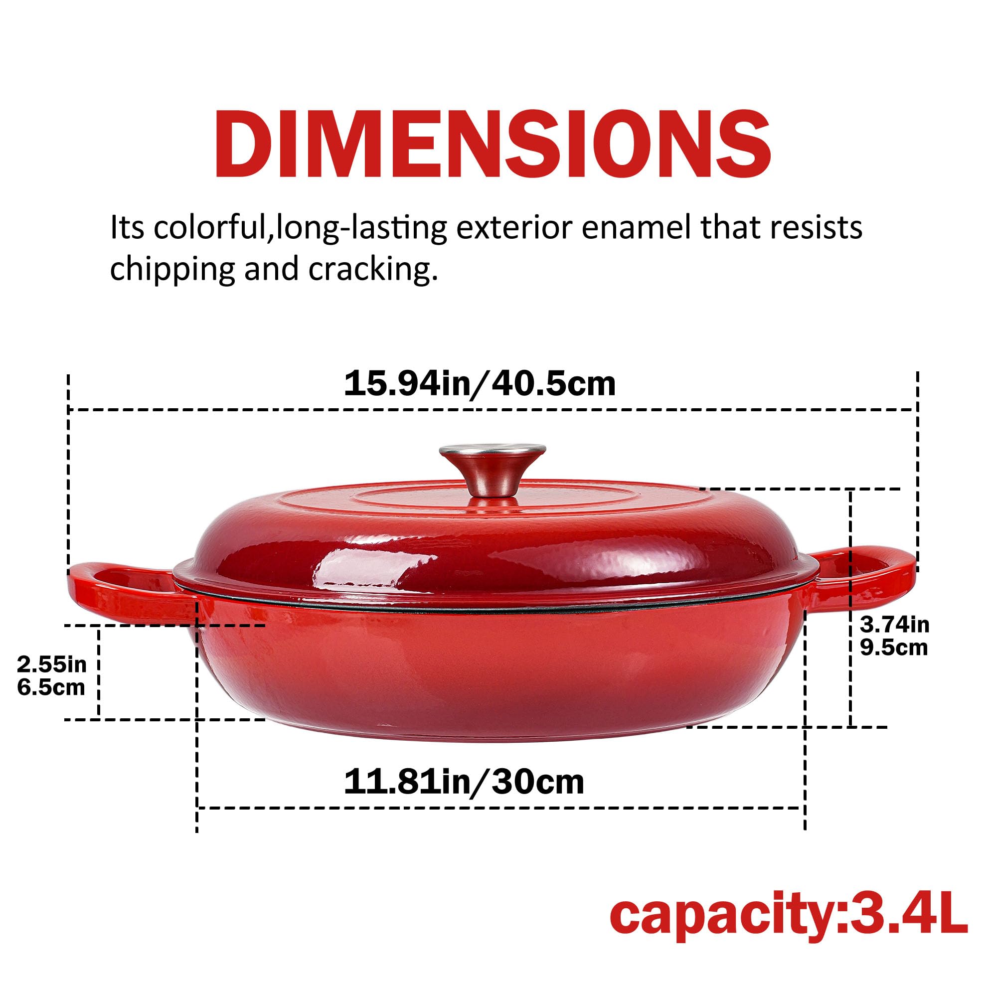 Vivicreate Dutch Oven - 3.5qt Cast Iron -3 Vivicreate Dutch Oven - 3.5qt Cast Iron -3