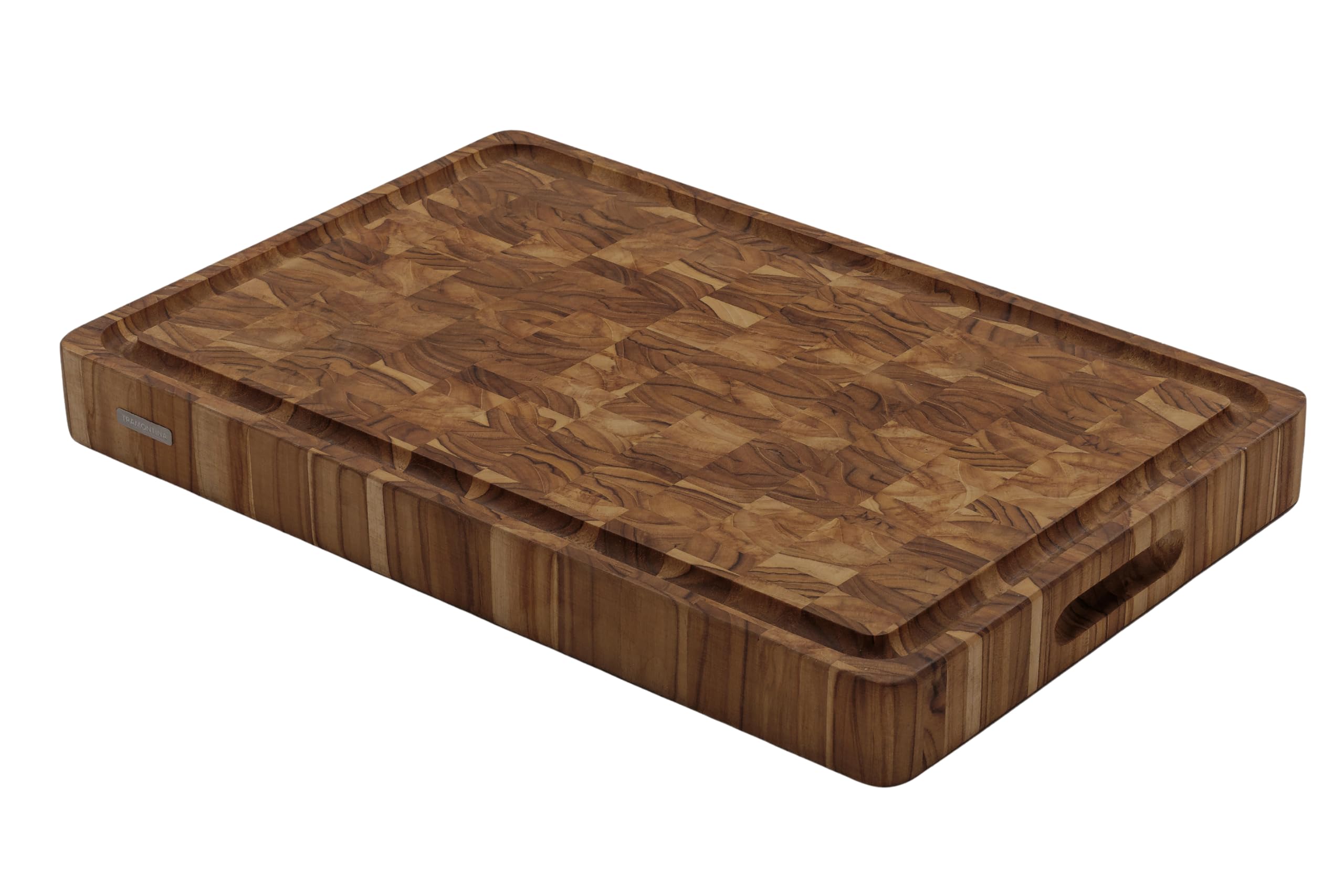 Tramontina Planche à découper en bois de teck Tramontina 60 x 40 x 6 cm, Churrasco Premium FSC