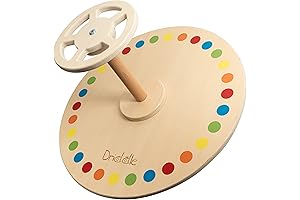 Wooden Spinner Seat: Sit and Spin - The Ultimate Indoor Activity Toy...